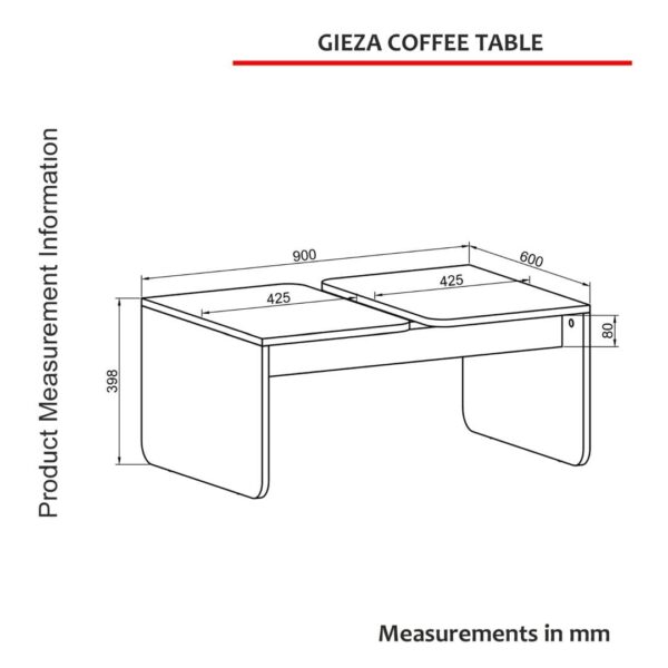 Table Basse Gieza Orta Sehpa B102